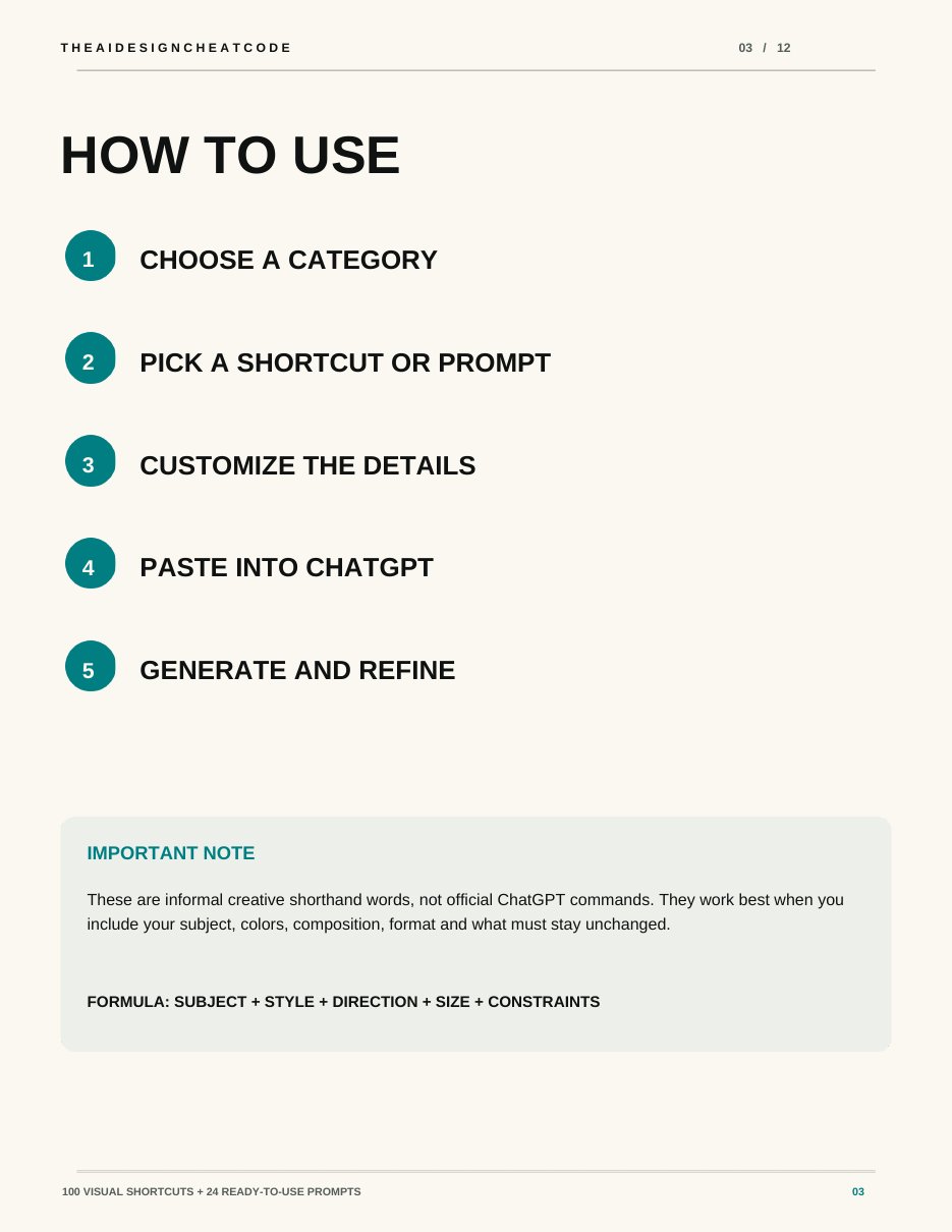 CHEAT CODE AI how to use this guide page